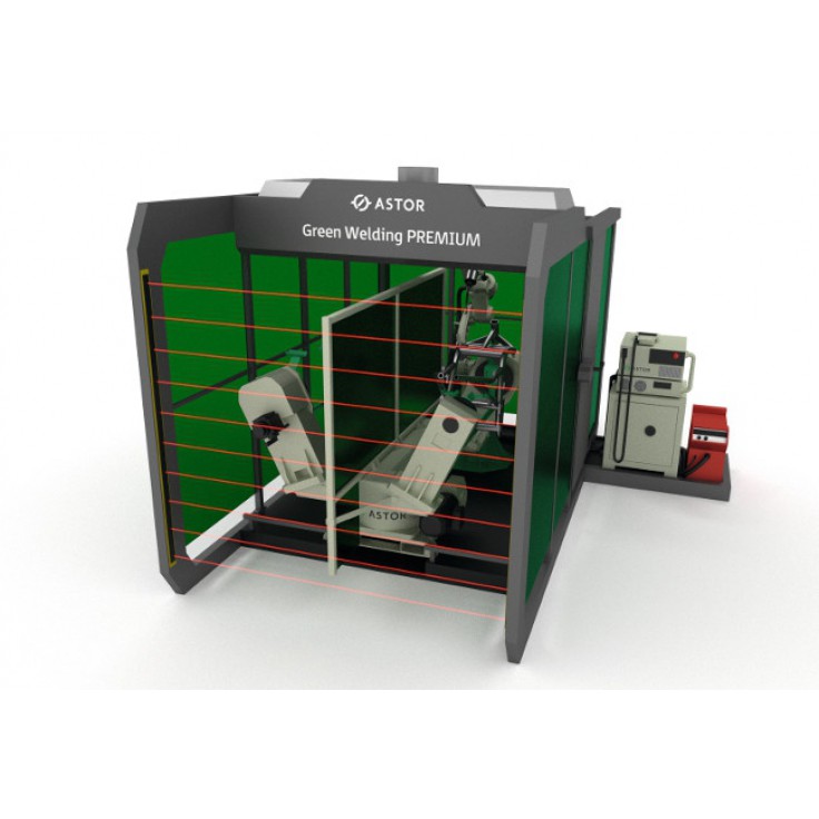 Welding station with multi axis positioner