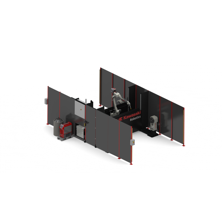 Complete welding station based on H frame with 2 stations