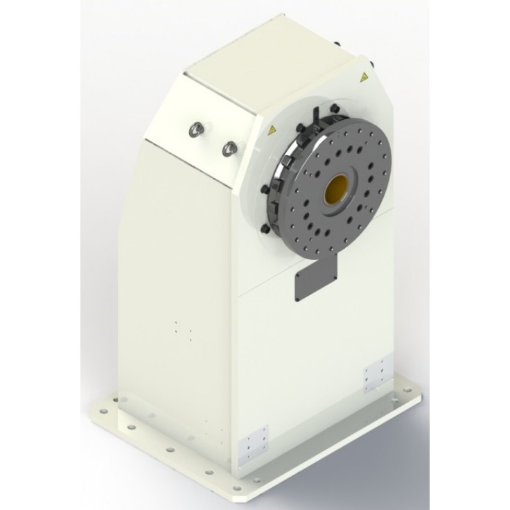 Single axis welding positioner with horizontal rotating axis and 2000 kg payload 