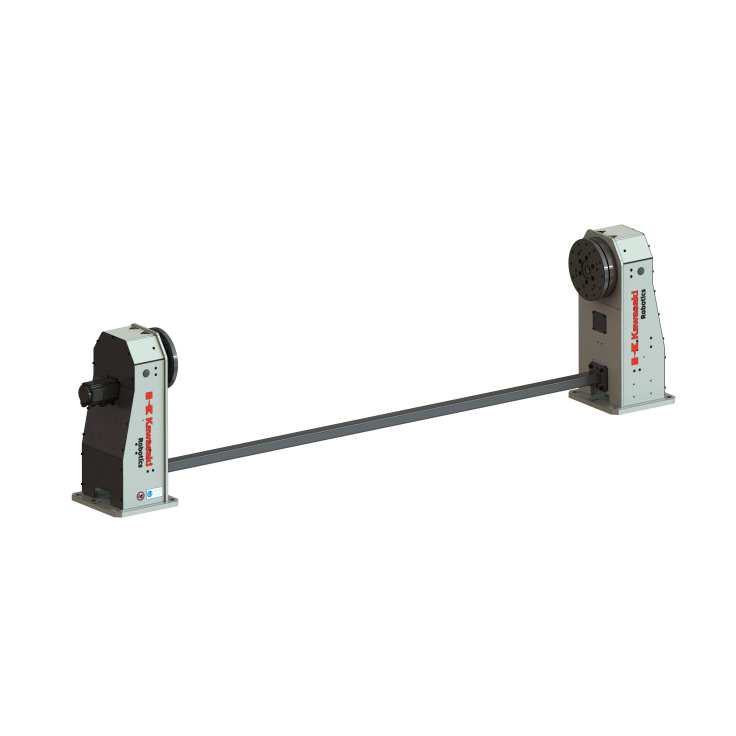 Single axis welding positioner with horizontal rotating axis and 250 kg payload