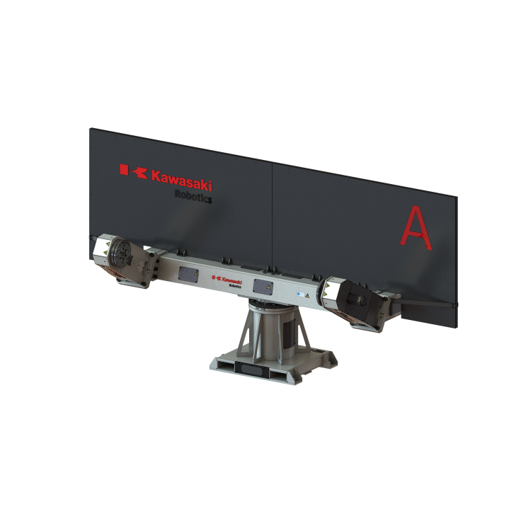 Multi axis welding positioner with vertical rotating axes and 2 horizontal rotating axis and 250 kg payload