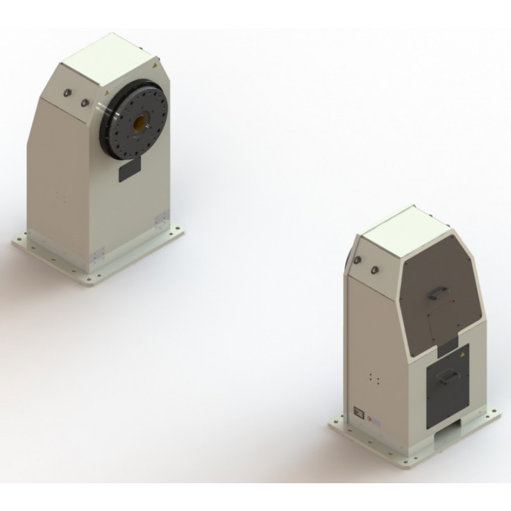 Single axis welding positioner with horizontal rotating axis and 3300 kg payload