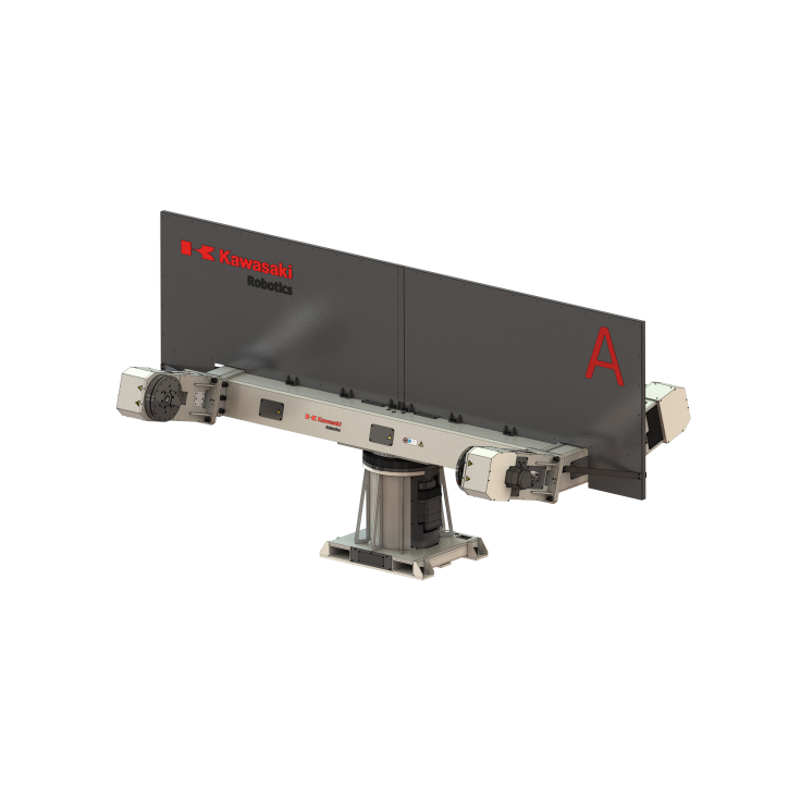 Multi axis welding positioner with vertical rotating axes and 2 horizontal rotating axis and 500 kg payload