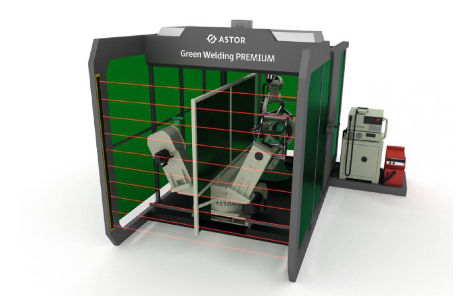 Welding station with multi axis positioner