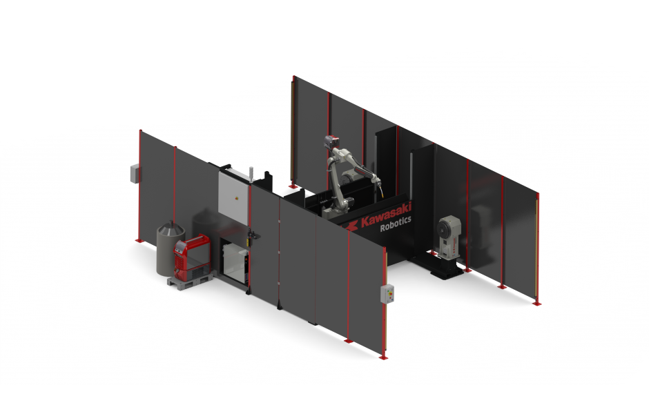 Complete welding station based on H frame with 2 stations