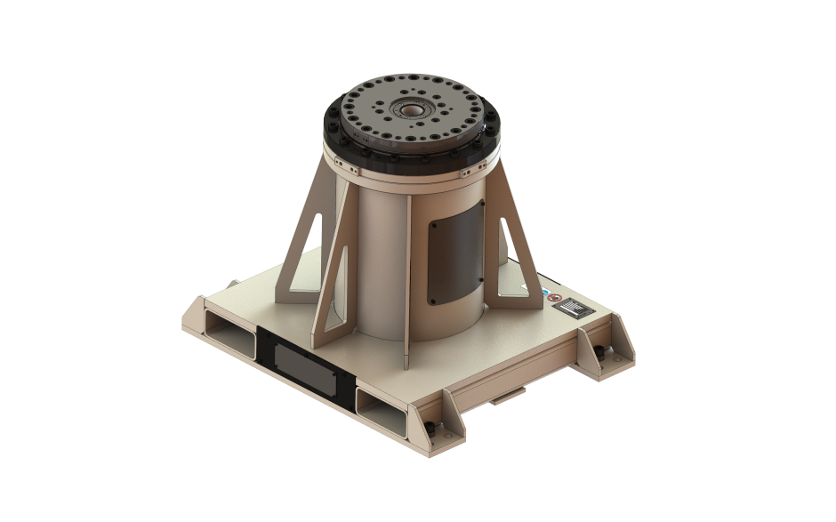 Single axis welding positioner with vertical rotating axis and 1500 kg payload