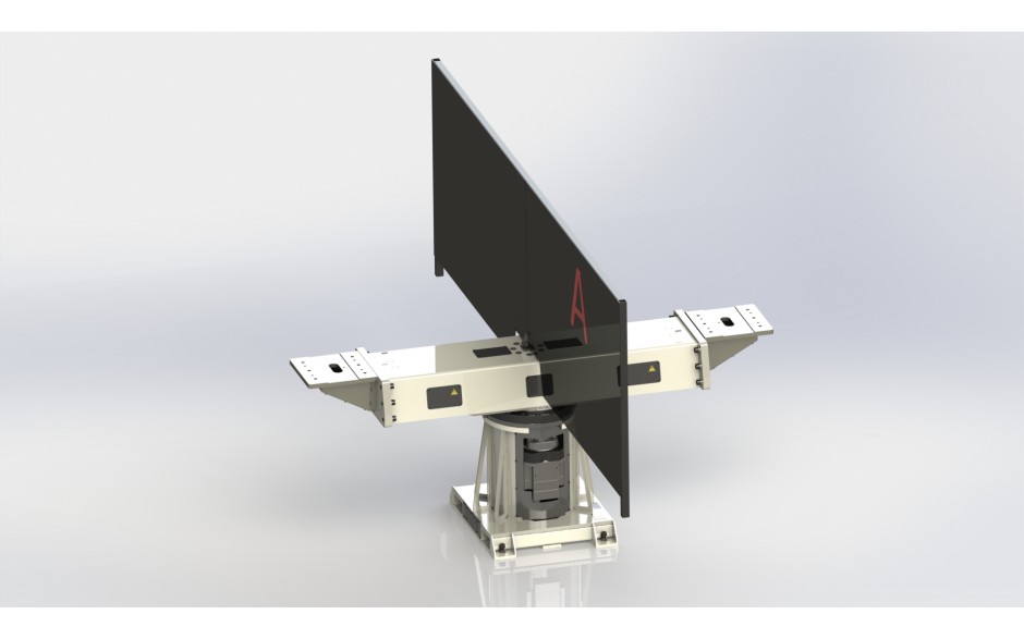 Single axis welding positioner with vertical rotating axis and 1000 kg payload