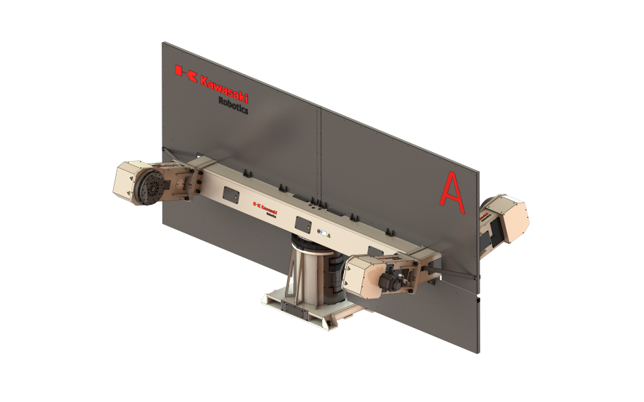 Multi axis welding positioner with vertical rotating axes and 2 horizontal rotating axis and 1000 kg payload 2