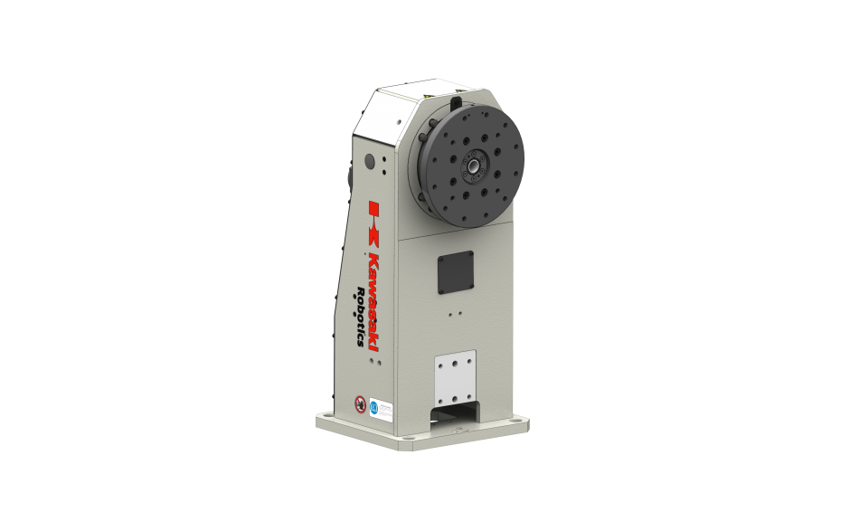 Single axis welding positioner with horizontal rotating axis and 125 kg payload