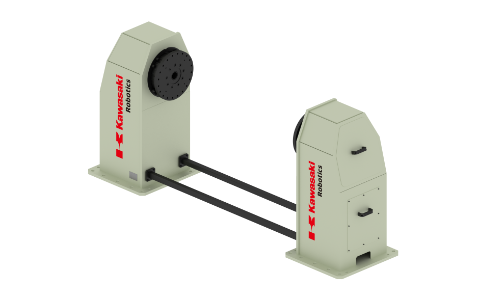 Single axis welding positioner with horizontal rotating axis and 1500 kg payload