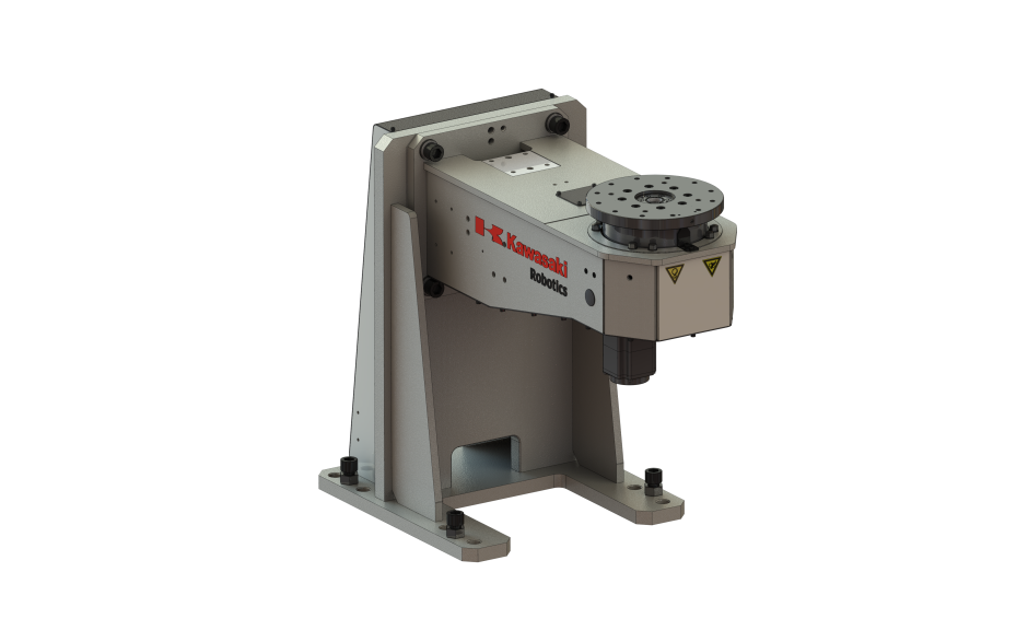 Single axis welding positioner with vertical rotating axis and 180 kg payload