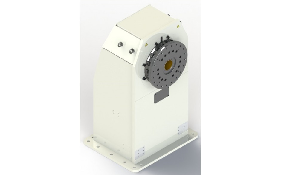 Single axis welding positioner with horizontal rotating axis and 2000 kg payload 