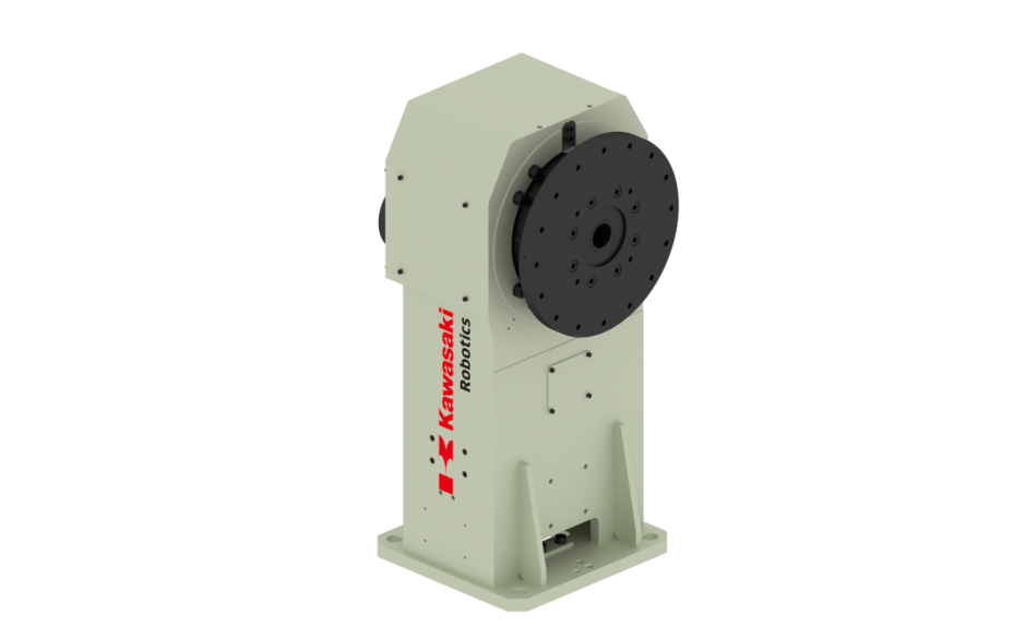 Single axis welding positioner with horizontal rotating axis and 250 kg payload