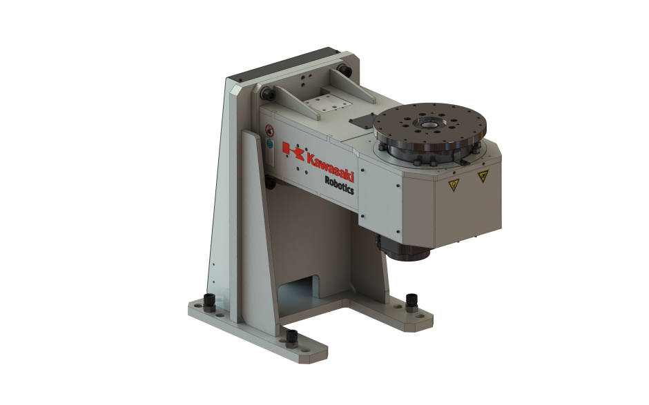 Single axis welding positioner with vertical rotating axis and 375 kg payload