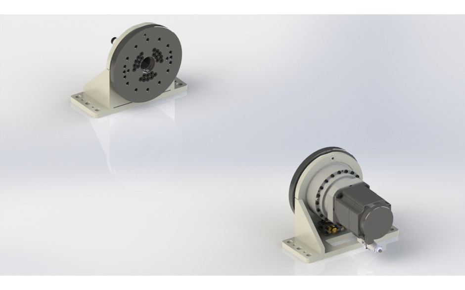 Single axis welding positioner with horizontal rotating axis and 500 kg payload  - ECO version