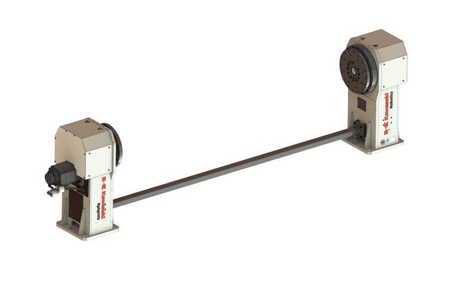 Single axis welding positioner with horizontal rotating axis and 1000 kg payload