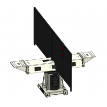 Single axis welding positioner with vertical rotating axis and 1000 kg payload