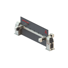 Multi axis welding positioner with 3 horizontal rotating axis, 2 stations and 1000 kg payload 