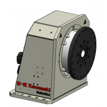 Single axis welding positioner with horizontal rotating axis and 1000 kg payload 