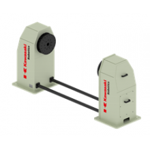 Single axis welding positioner with horizontal rotating axis and 1500 kg payload