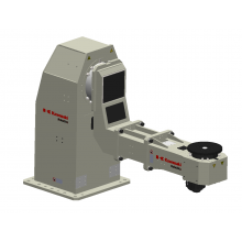 Double axis welding positioner with horizontal rotating axis, vertical rotating axis, pedestal unit and 250kg payload