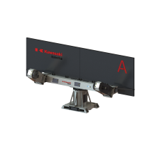 Multi axis welding positioner with vertical rotating axes and 2 horizontal rotating axis and 125 kg payload