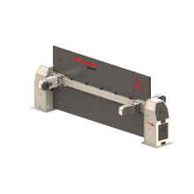 Multi axis welding positioner with 3 horizontal rotating axis, 2 stations and 250 kg payload