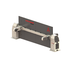 Multi axis welding positioner with 3 horizontal rotating axis, 2 stations and 125 kg payload 