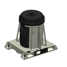 Single axis welding positioner with vertical rotating axis and 2500 kg payload