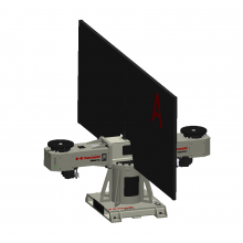 Multi axis welding positioner with 3 vertical rotating axis, 2 stations and 750 kg payload