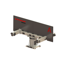 Multi axis welding positioner with vertical rotating axes and 2 horizontal rotating axis and 500 kg payload - Compact version